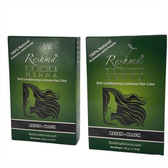 2 Packs of 100% Natural Reshma Femma Henna Rich Conditioning RAVEN-BLACK - Picture 3 of 15